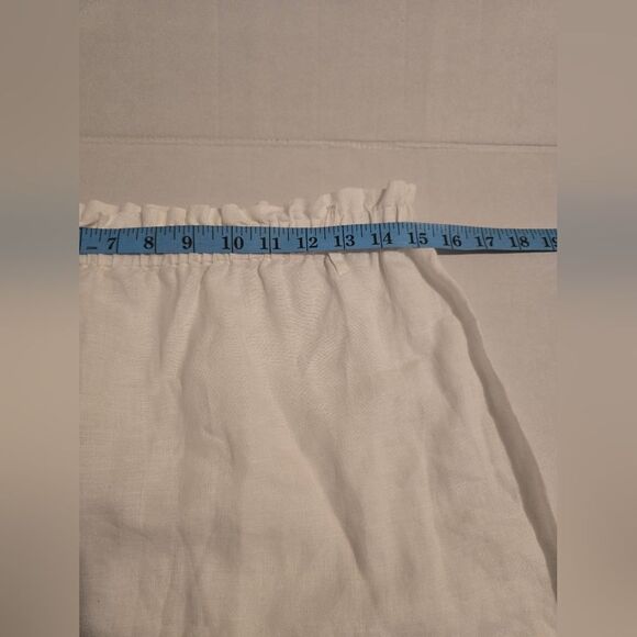 Velia Sierra 100% Linen Mini Skirt In White Size Small - Picture 7 of 8